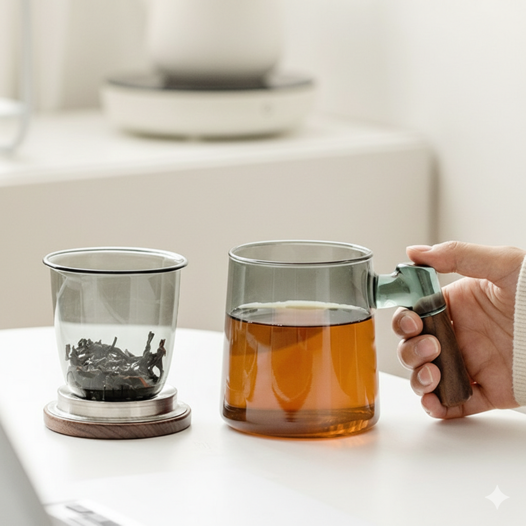 Three-piece tea cup