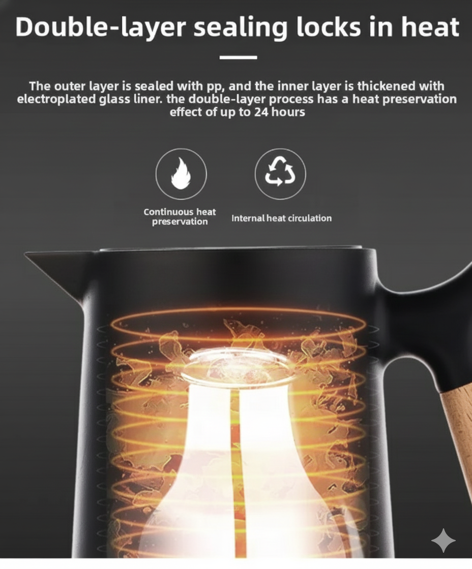 Insulated Pitcher with Glass Liner